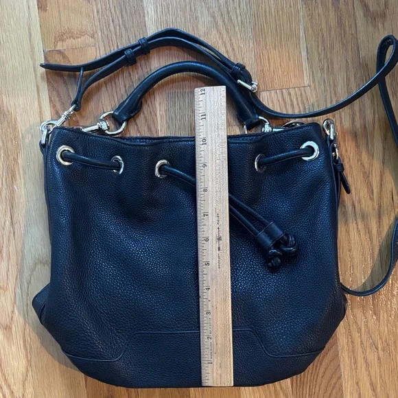 Rebecca Minkoff Black Leather Fiona Bucket Bag - Picture 8 of 9